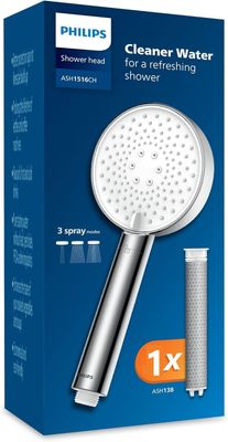 Philips ASH1516 Shower Head with Filter, Effectively Removes Chlorine and Other Large Particles, Th…