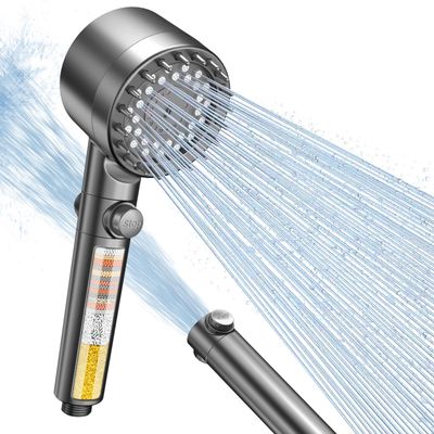 FEELSO Shower Head Filter with Anti-clog Nozzles, 15 Stage Filter &amp; 3+1 Spray Modes High Pressure S…