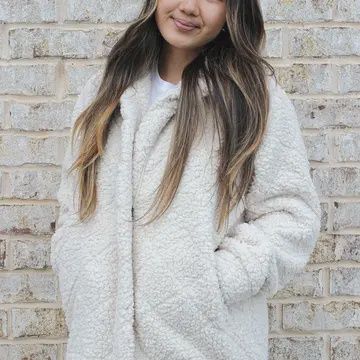 Candie Diamond Sherpa Jacket w/ Full Zip