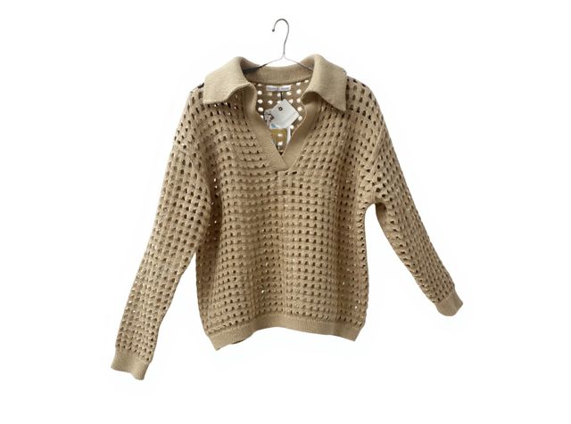 AndTheWhy Long Sleeve Tan Sweater