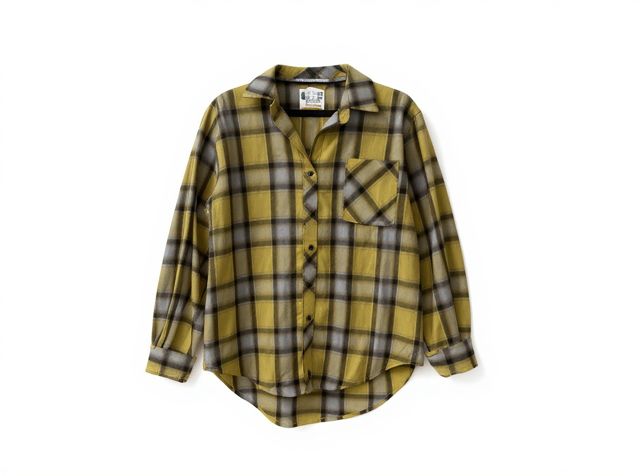 Womens Yellow and Black Flannel