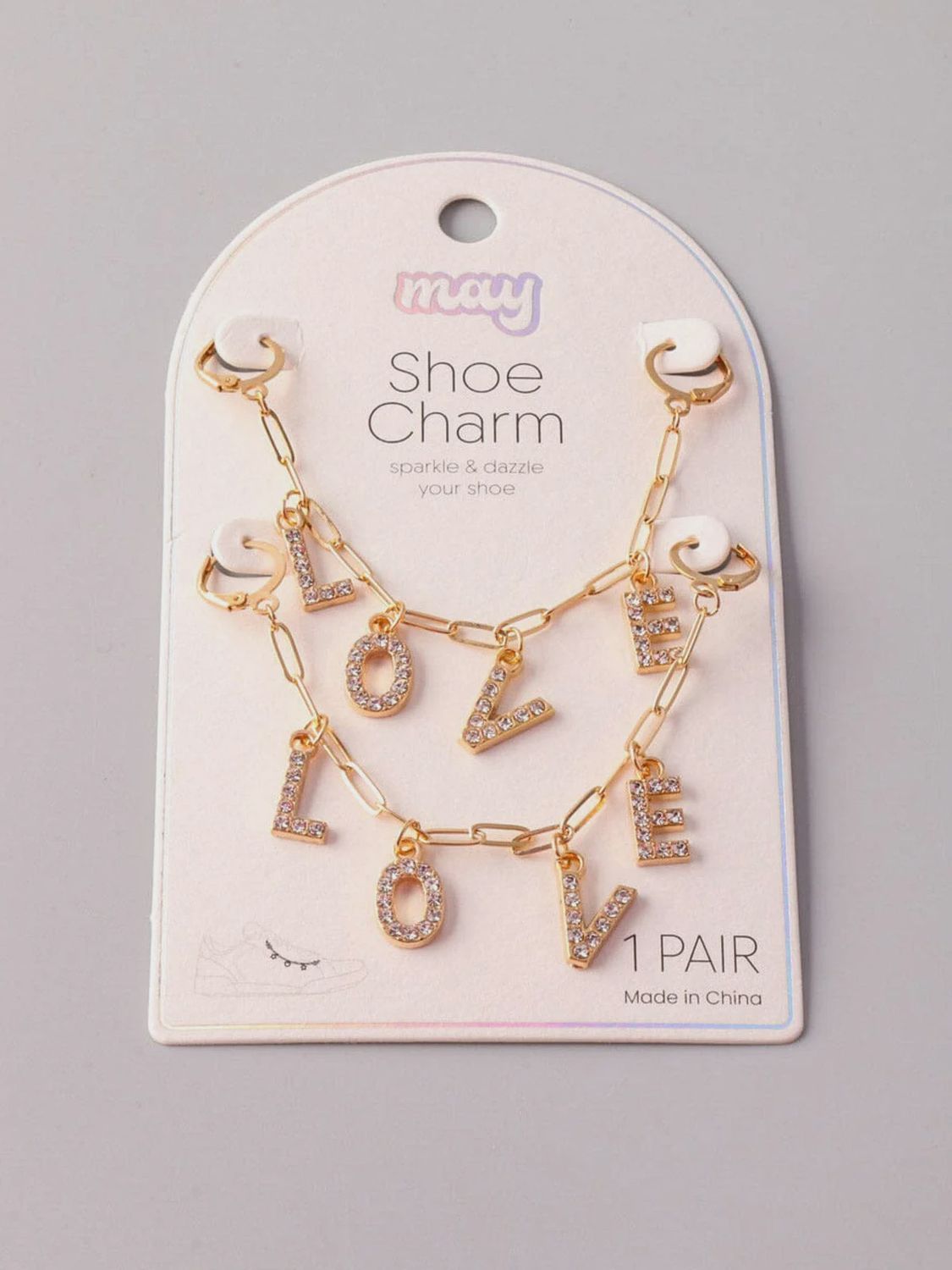 Fashion Gold Love Shoe Charm