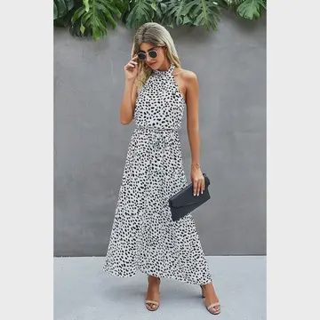 Women's White Sleeveless Dress,