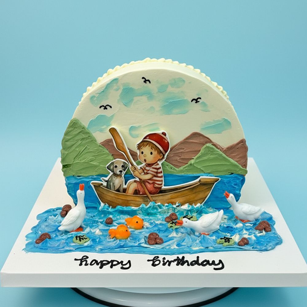 TDC15 Row Row Dome Cake