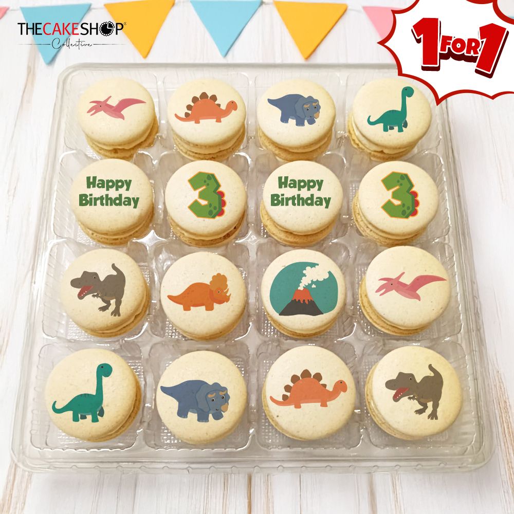 MCP01 Dino Party 16 pcs | Printed Macaron (1 FOR 1 PROMO)