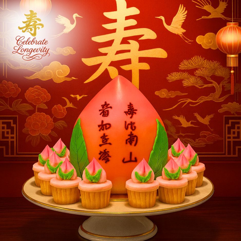 TLC10 Prosperity Longevity Peach Cake Set