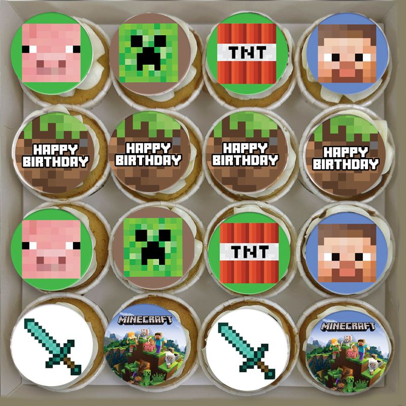 PPC18 Minecraft Birthday Cupcakes