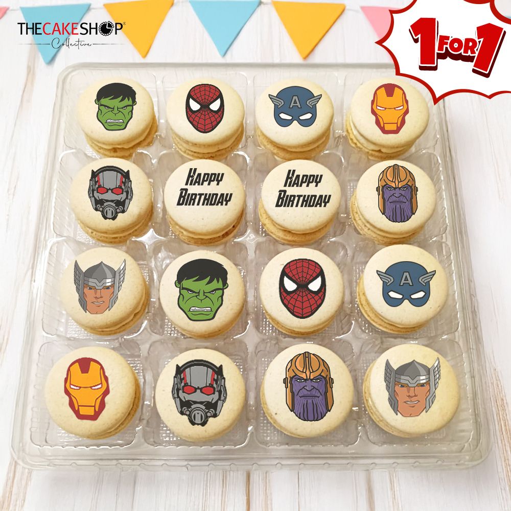 MCP04 Avengers Party 16 pcs | Printed Macaron (1 FOR 1 PROMO)