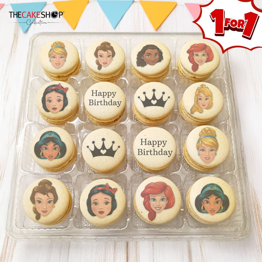 MCP09 Princess Party 16 pcs | Printed Macaron (1 FOR 1 PROMO)