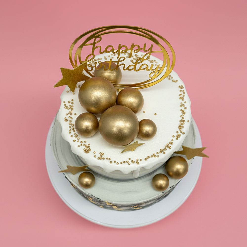 TTC17 2-Tier Glitter Gold
