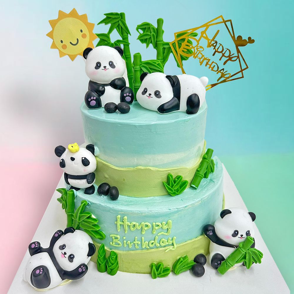 TC2513 2-Tier Panda Paradise Cake