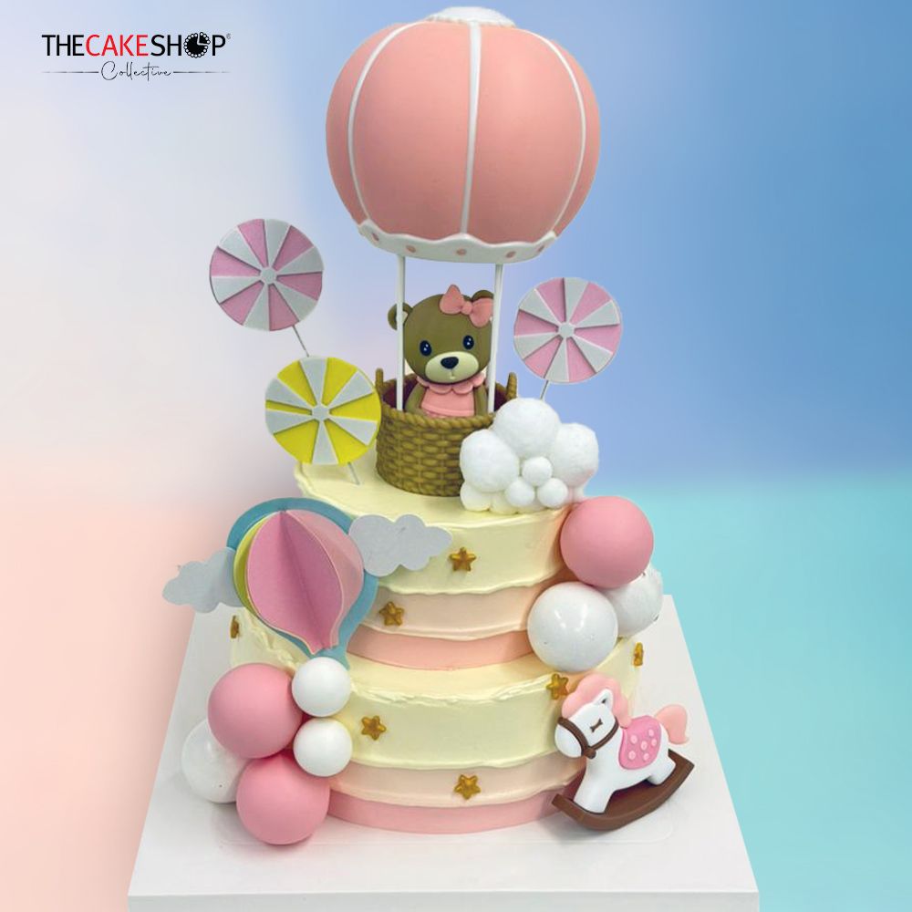 TC2526 2-Tier Hot Air Beary Pink