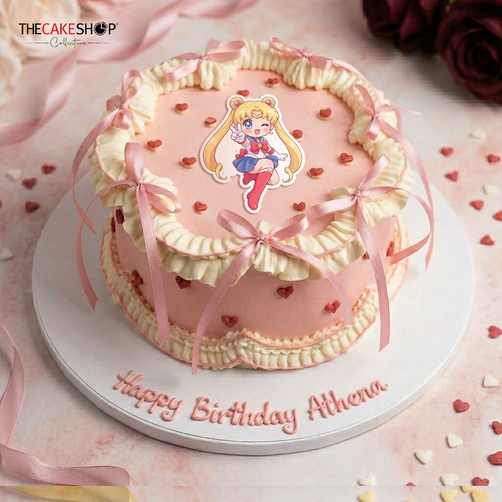 B03 Ribbon Dream SAILORMOON Image Cake