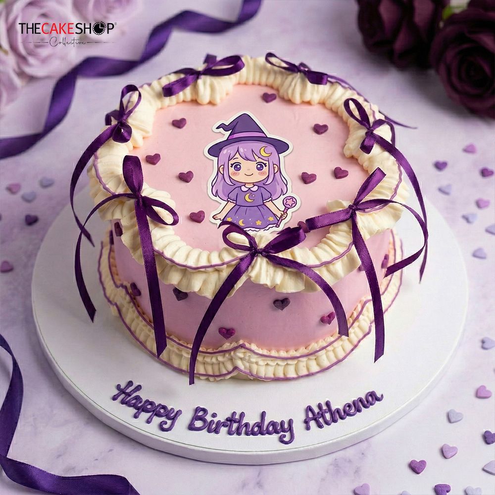 RB16 Ribbon Dream PURPLE CUTIE Image Cake RB16 Ribbon Dream PURPLE CUTIE Image Cake
