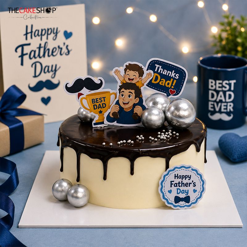 TFD2601 Best Dad Ever Chocolate Drip Cake TFD2601 Best Dad Ever Chocolate Drip Cake