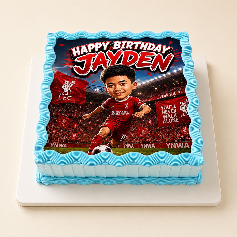 TAI09 Liverpool Football Birthday Cake TAI09 Liverpool Football Birthday Cake
