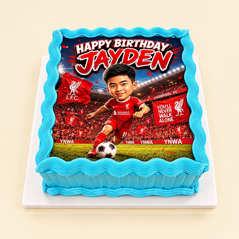 TAI09 Liverpool Football Birthday Cake TAI09 Liverpool Football Birthday Cake