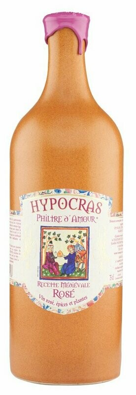 Hypocras "Philtre d'amour" pink "rosé"  stoneware bottle 75 cl