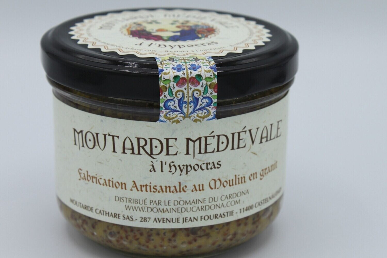 Moutarde Médiévale à l'Hypocras rouge 200g