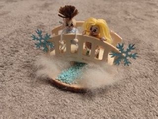 Winterlandschaft mit Brücke