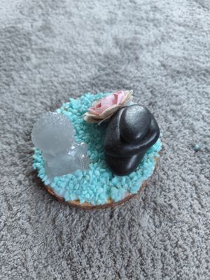 Buddha mit Steinen
