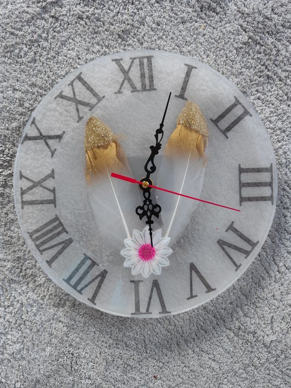 Wand-Uhr mit Feder