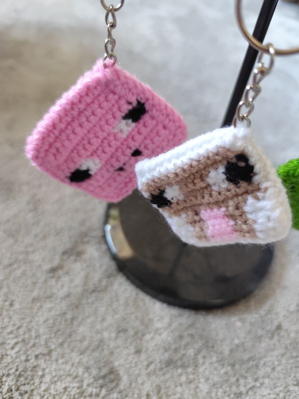 Minecraft- Schlüsselanhänger Häkelanleitung