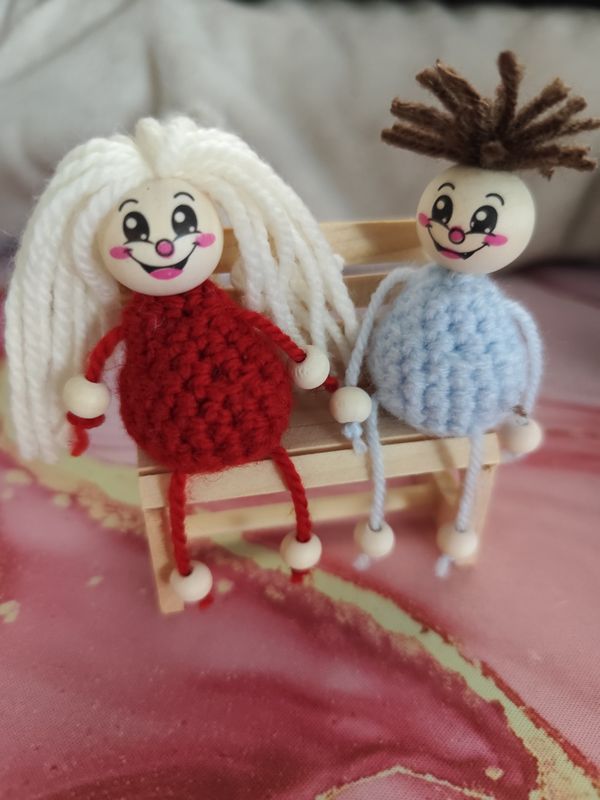 Häkelanleitung - Mini Junge, Mädchen Püppchen