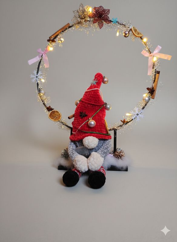 Wichtel Dekoration mit LED