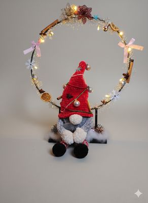 Wichtel Dekoration mit LED