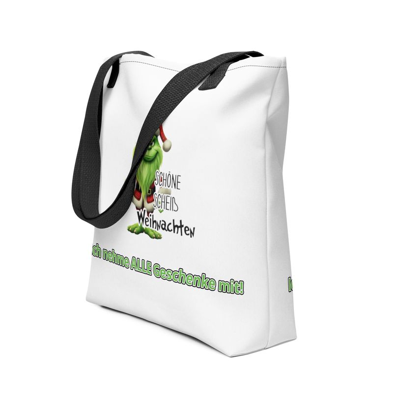 Stoffbeutel - Grinch "Ich nehme ALLE Geschenke mit" verschiedene Farben