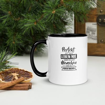 Tasse mit farbiger Innenseite mit Spruch Tasse mit farbiger Innenseite mit Spruch