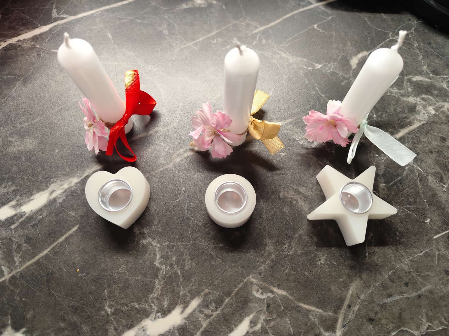 Kerzenhalter in 3 verschiedenen Formen