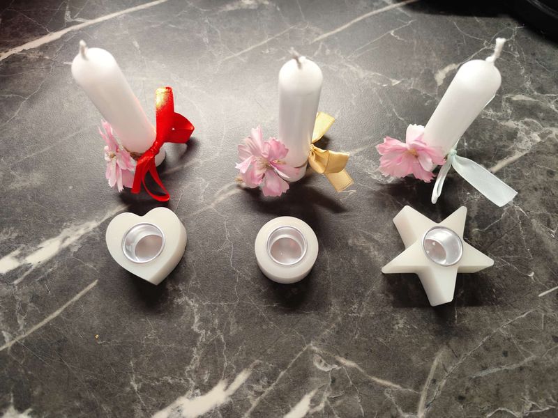 Kerzenhalter in 3 verschiedenen Formen
