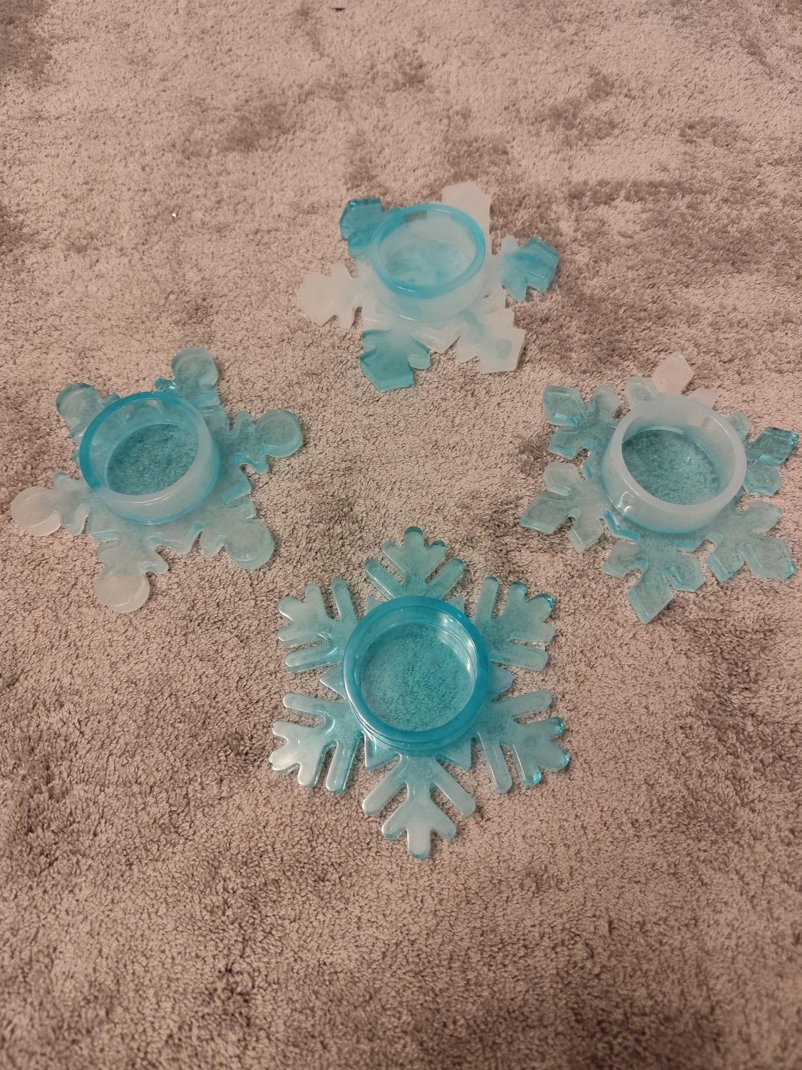 Teelichthalter Schneeflocke 4er Set