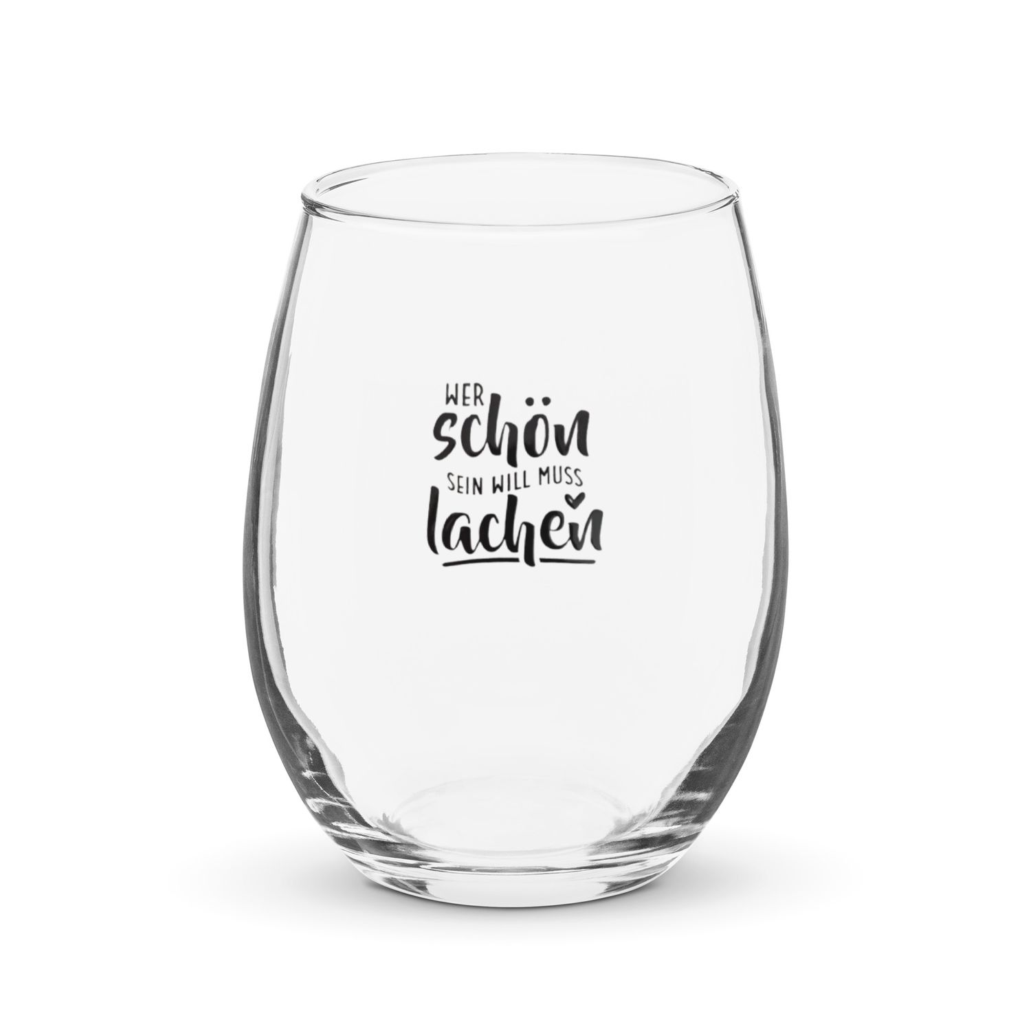 Weinglas ohne Stiel Lachen