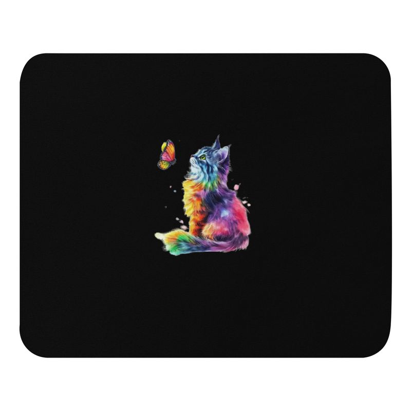 Mauspad Katze Black