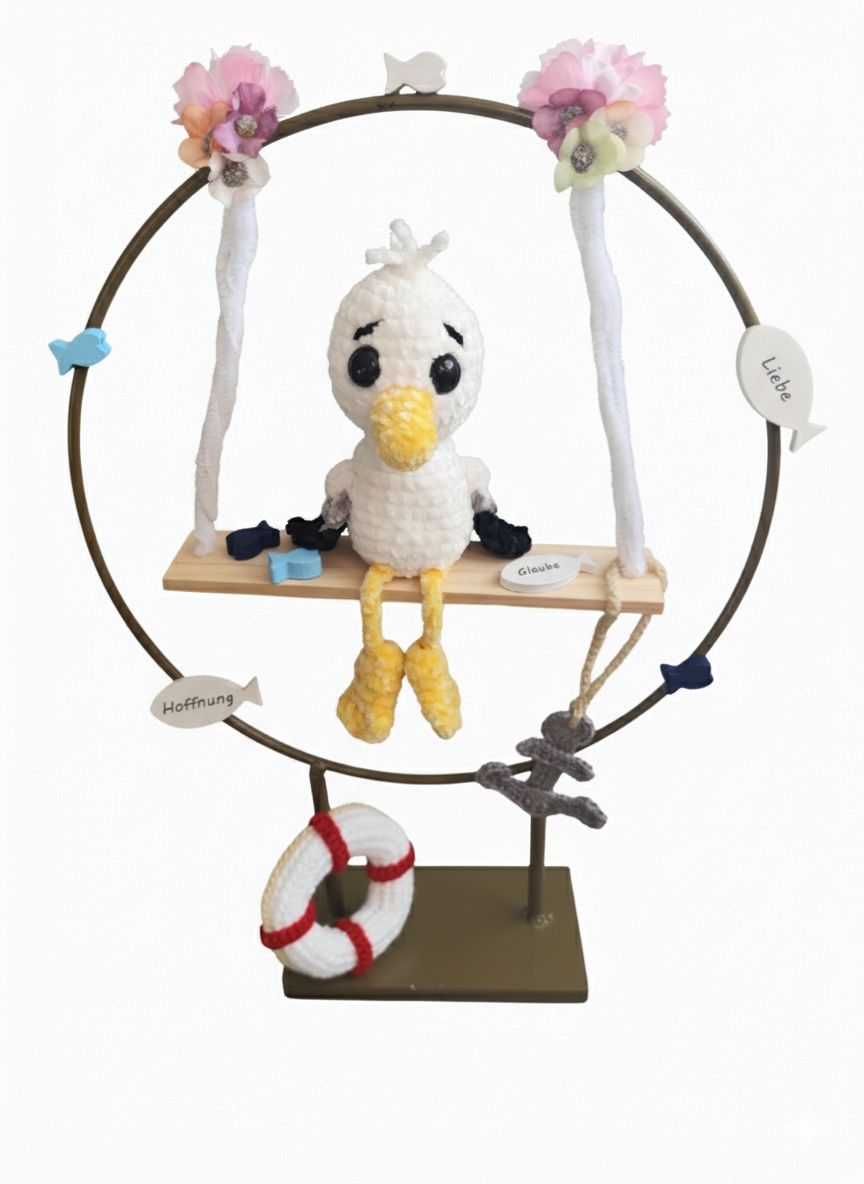 Möwe "Henry" im Metalring