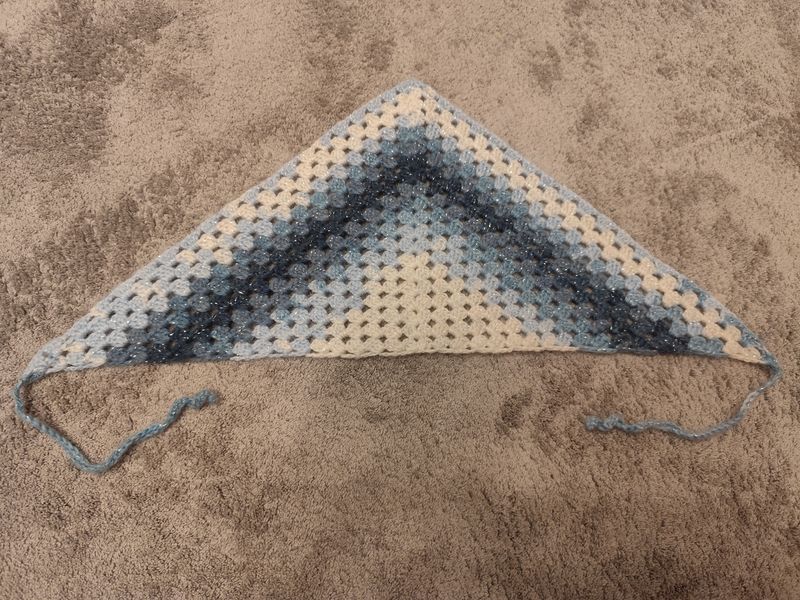 Bandana &quot;Dreieckstuch&quot; Weiß/Blau