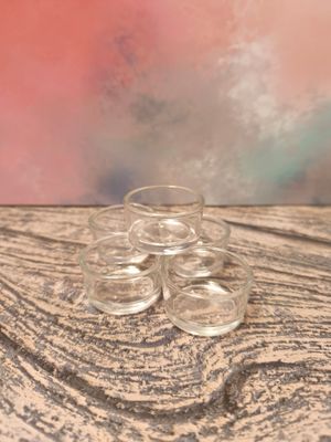 Teelichthalter aus Glas ,stabiler Glasteelichthalter