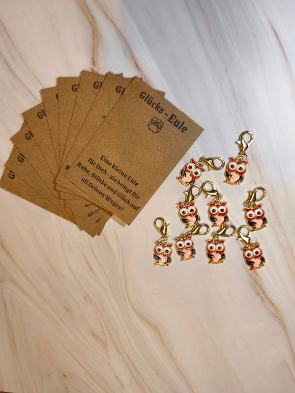 Schlüsselanhänger niedliche Glücks Eulen