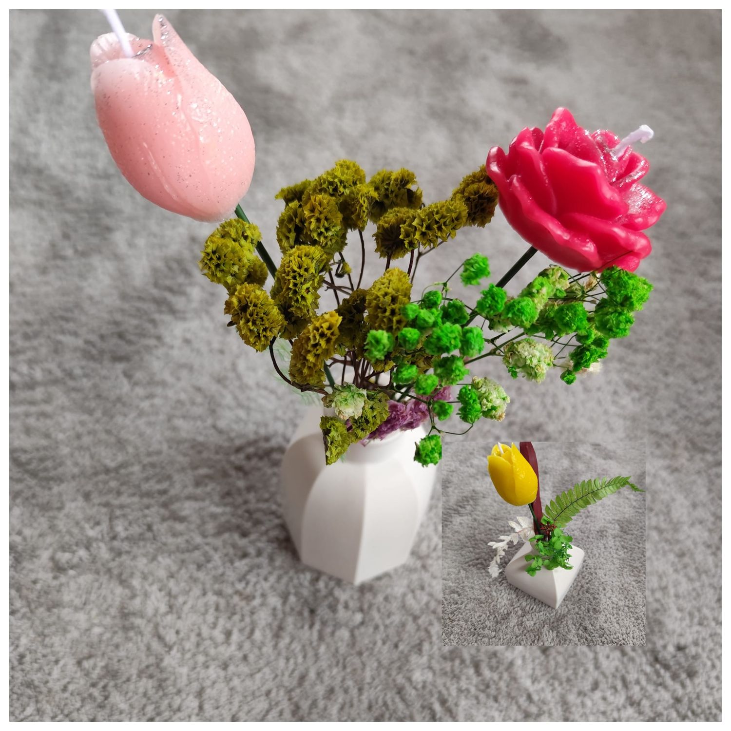 Blumenkerze Sträuße mit Vase