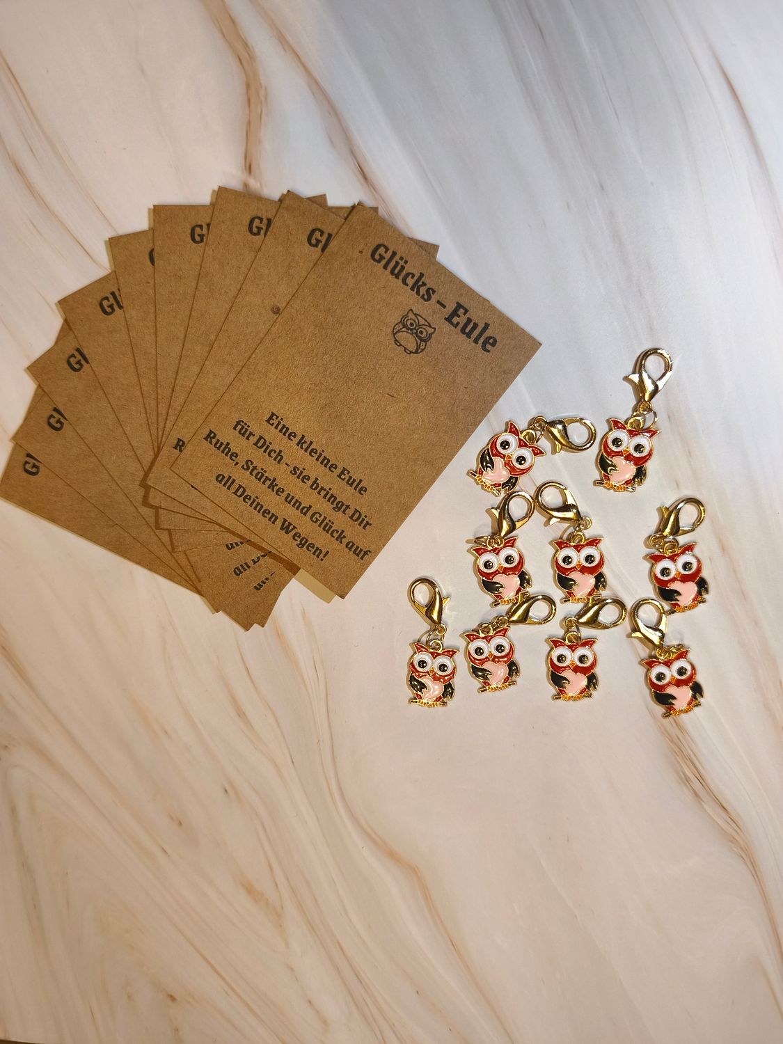 Schlüsselanhänger niedliche Glücks Eulen