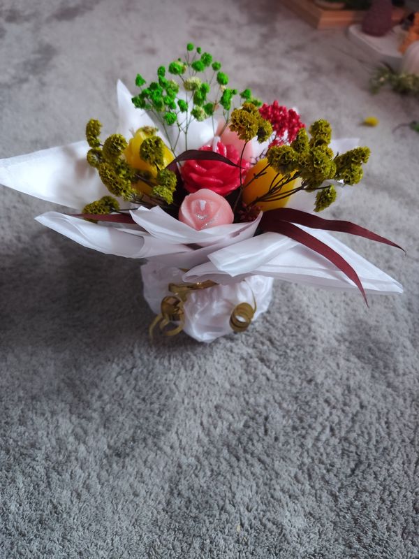 Blumen Strauß Kerze