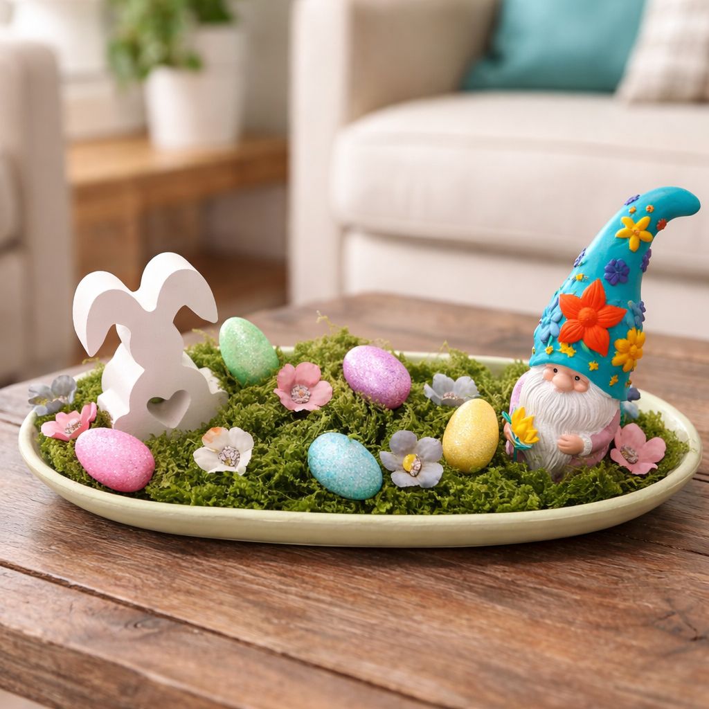 Oster Gesteck/Dekoration mit Wichtel