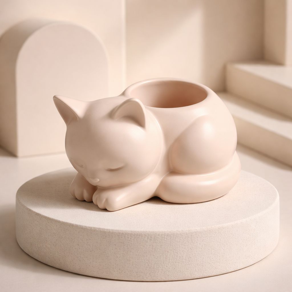 Katze Teelichthalter