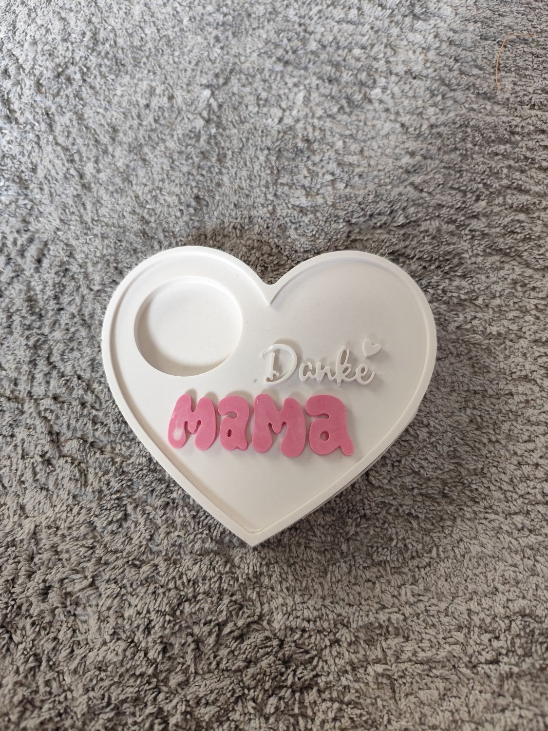 Teelichthalter Herz " Danke Mama"