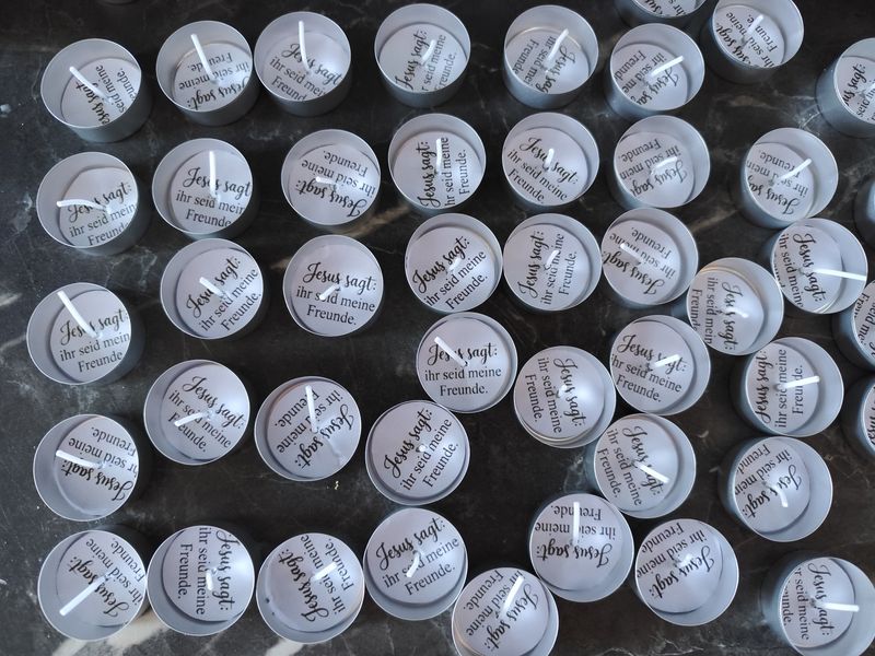 Teelicht mit Spruch Kommunion/ Konfirmation/ Taufe