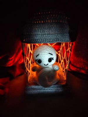 Laterne mit Geist LED