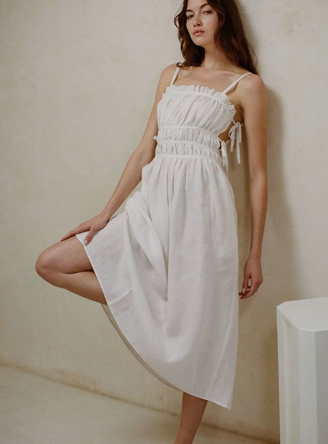 Woven Linen Maxi, Size: S